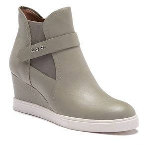 Lines Paolo grey leather wedge sneaker